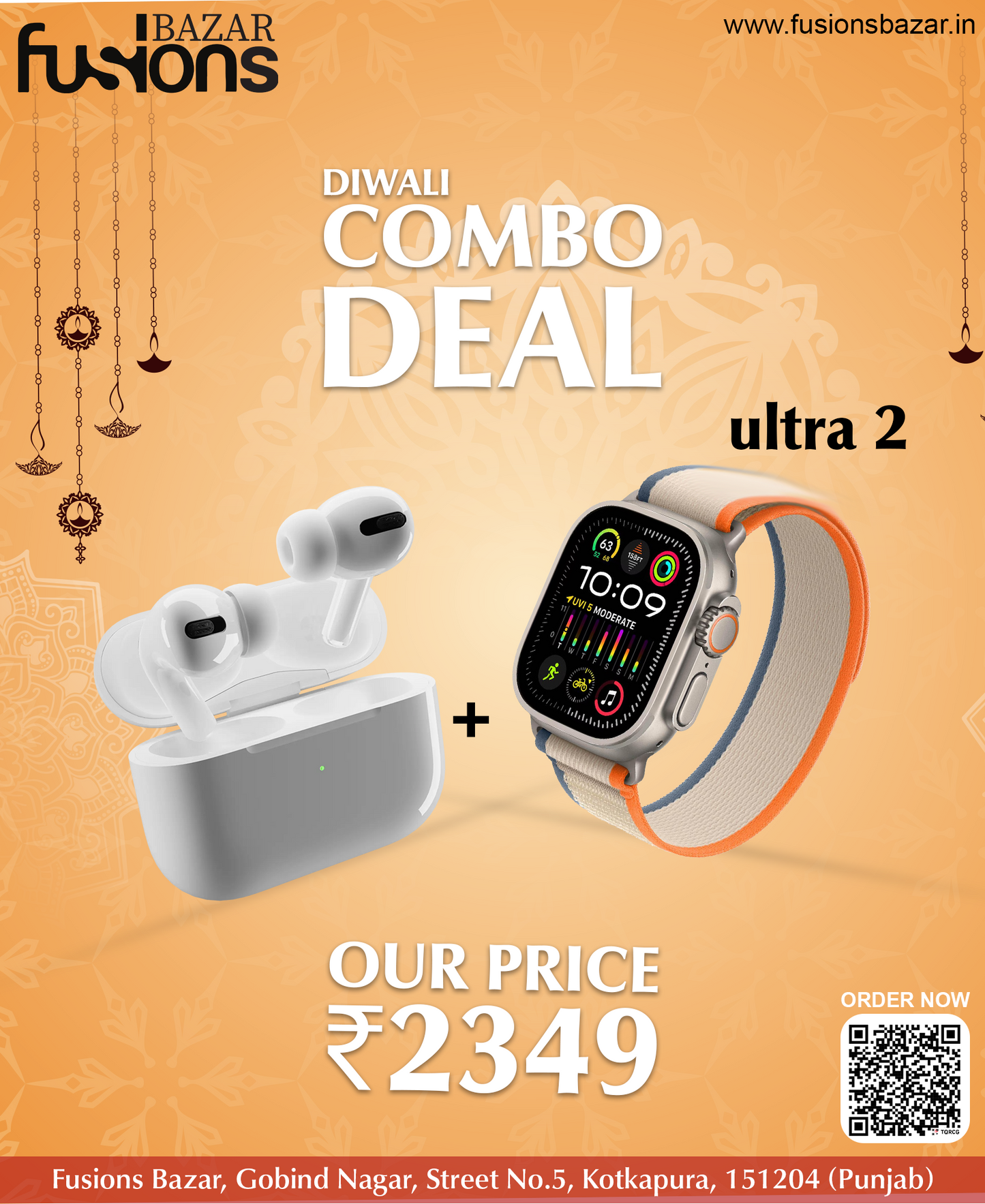 All-Day Bundle: AirPods Pro (2nd Gen) + Ultra 2 Smart Watch.