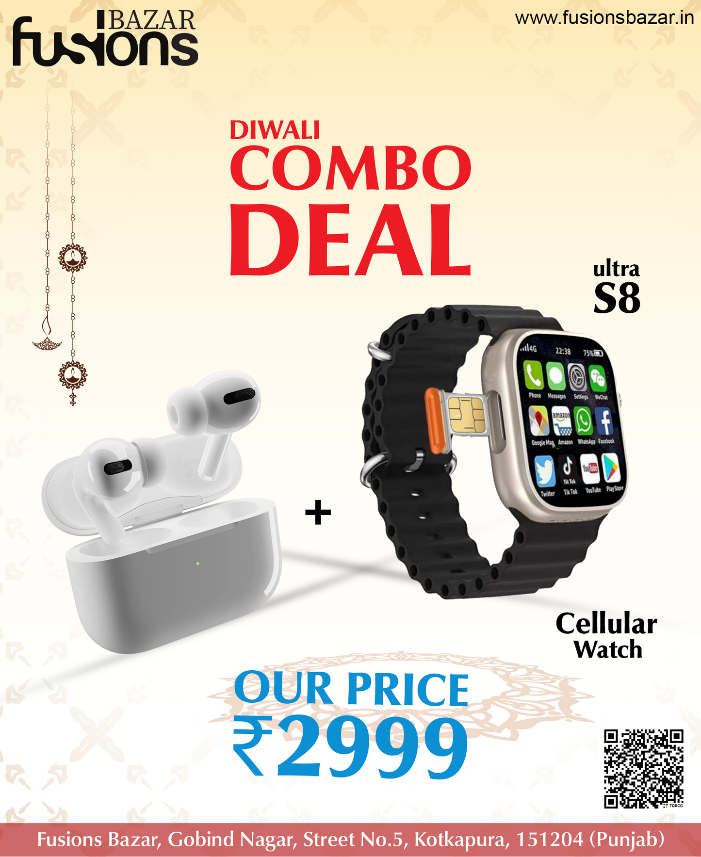 All-Day Bundle: AirPods Pro (2nd Gen) + S8 Ultra Cellular.