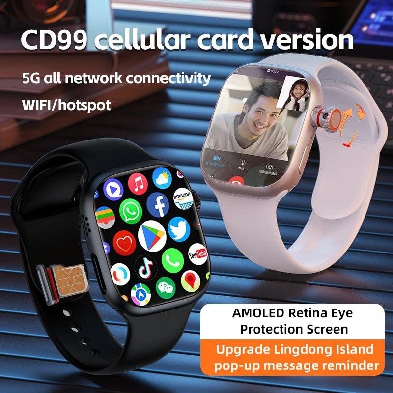 Cellular Premium Smartwatch, 2GB RAM, 16GB storage, rotating camera, AMOLED.