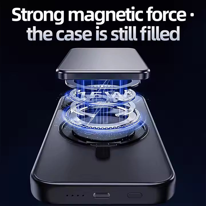 MagSafe-Compatible 10,000mAh Power Bank – 22.5W Fast Charging | Strong Magnetic Hold | Sleek Silver Finish | For iPhone X & Newer