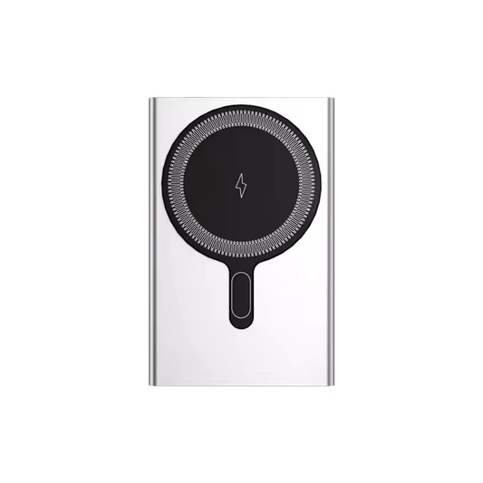 MagSafe-Compatible 10,000mAh Power Bank – 22.5W Fast Charging | Strong Magnetic Hold | Sleek Silver Finish | For iPhone X & Newer