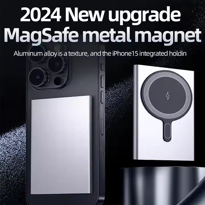 MagSafe-Compatible 10,000mAh Power Bank – 22.5W Fast Charging | Strong Magnetic Hold | Sleek Silver Finish | For iPhone X & Newer