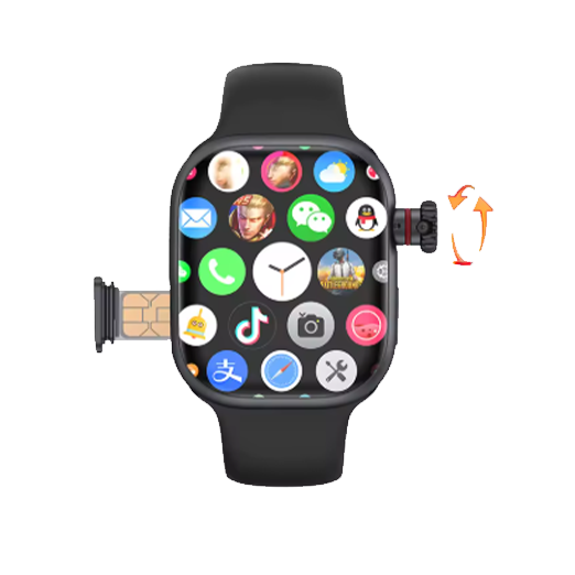 Cellular Premium Smartwatch, 2GB RAM, 16GB storage, rotating camera, AMOLED.