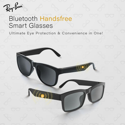 Ray-Ban Smart Glasses with Wireless Bluetooth | Hands-Free Calling | Open Ear Music | Sport Headset | Intelligent Eyewear | Easy Connectivity| Black