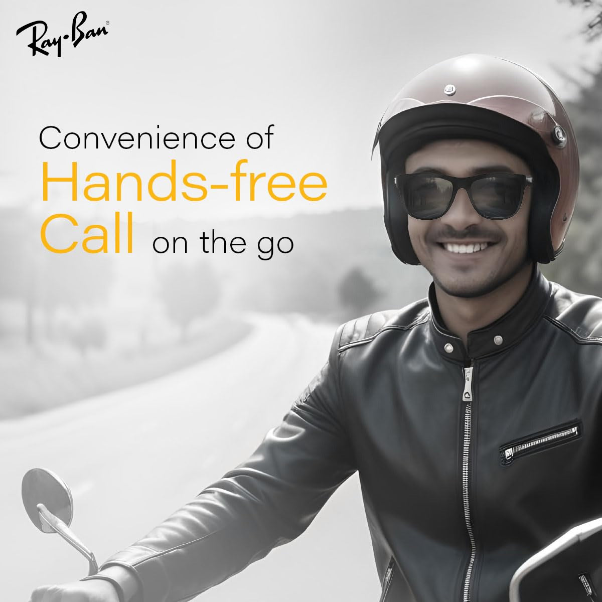 Ray-Ban Smart Glasses with Wireless Bluetooth | Hands-Free Calling | Open Ear Music | Sport Headset | Intelligent Eyewear | Easy Connectivity| Black