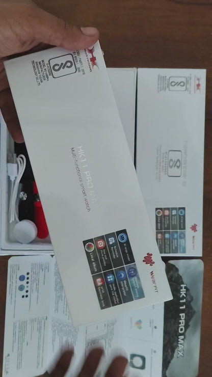 HK 11 Pro MAX Smartwatch, fitness tracker, heart rate, sleep tracking, Bluetooth calls, (2 Straps)