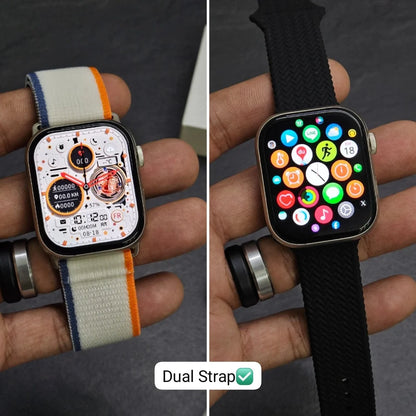 HK 11 Pro MAX Smartwatch, fitness tracker, heart rate, sleep tracking, Bluetooth calls, (2 Straps)